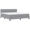 vidaXL Letto a molle con materasso Grigio chiaro 180 x 200 cm Tessuto