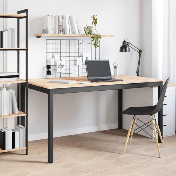 vidaXL Tavolo da pranzo Naturale 150 x 90 x 75 cm Pino massello