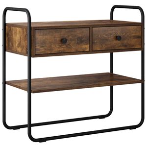 vidaXL Tavolo consolle Rovere Fumo 80 x 40 x 75 cm