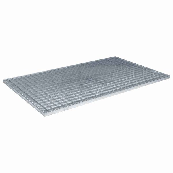 vidaXL Grata Argento 30 x 30 x 2 cm Acciaio Zincato a Caldo