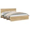 vidaXL Struttura del letto con testiera Rovere Sonoma 200 x 200 cm