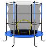 vidaXL Set Trampolino con Rete di Sicurezza Rotondo 140x160 cm Blue