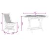 vidaXL Set da Pranzo per Giardino 5 pcs Marrone Legno massello di teak