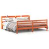 vidaXL Letto senza Materasso Marrone Cera 200x200 cm in Legno di Pino