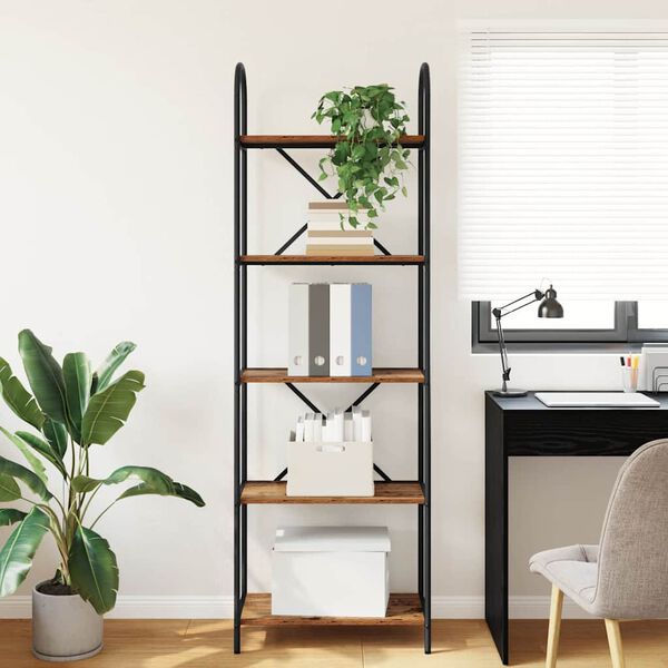 vidaXL Libreria Legno vecchio 60 x 30 x 183 cm Legno multistrato