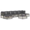 vidaXL Set Divani da Giardino 8 pz con Cuscini Antracite in Polyrattan