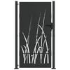 vidaXL Cancello da giardino 110 x 205 cm Nero Bloccabile