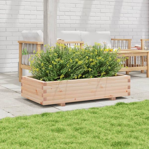 vidaXL Fioriera da Giardino 110x60x26,5 cm in Legno Massello di Pino