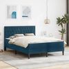 vidaXL Struttura letto con materasso Blu 120 x 190 cm Velluto