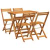 vidaXL Set bistrot 5 pz Olio Naturale Legno di Acacia Massello