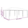 vidaXL Tenda Party Blu e Bianco 600 x 400 x 266 cm