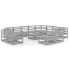 vidaXL Set Divani da Giardino 13 pz Grigio in Legno Massello di Pino