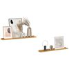 vidaXL Scaffale da parete 2 pcs Beige 80 x 9 x 3 cm Legno multistrato