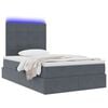 vidaXL Letto con contenitore e LED Grigio scuro 120 x 190 cm Velluto