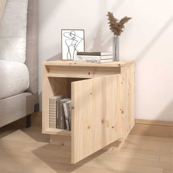 vidaXL Comodini 2 pz 40x30x40 cm in Legno Massello di Pino