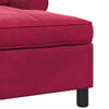 vidaXL Chaise Lounge con cuscino Rosso Vino 91 x 157 x 91 cm Velluto