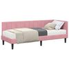 vidaXL Cornice del letto ad angolo Rosa 80 x 200 cm Velluto
