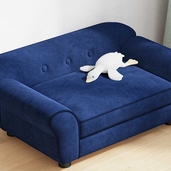 vidaXL Divano per Cani Blu 72x45x30 cm in Peluche
