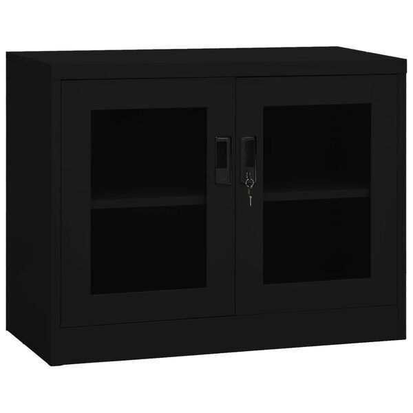 vidaXL Armadio per Ufficio Nero 90x40x70 cm in Acciaio