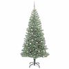 vidaXL Albero di Natale Artificiale Imbiancato con Luci LED 240 cm