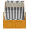 vidaXL Strandkorb con Tettoia Polyrattan Legno Massello Bianco Grigio