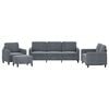 vidaXL Set di Divani 4 pz Grigio Scuro in Velluto