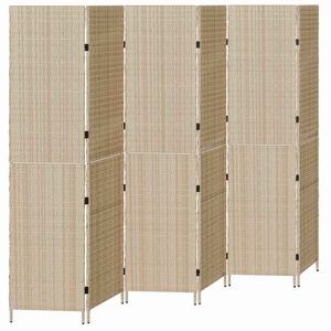 vidaXL Divider per stanze Beige 292 x 180 cm polyrattan