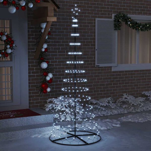 vidaXL Albero di Natale LED con 295 LED Bianco freddo 250 cm Metallo
