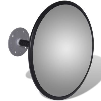 vidaXL Specchio per Traffico Convesso in Acrilico Nero 30 cm Interno