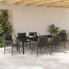 vidaXL Set da Pranzo per Giardino con cuscino 7 pcs Grigio polyrattan