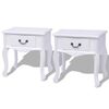 vidaXL Armadietti da letto 2 pezzi MDF Bianco