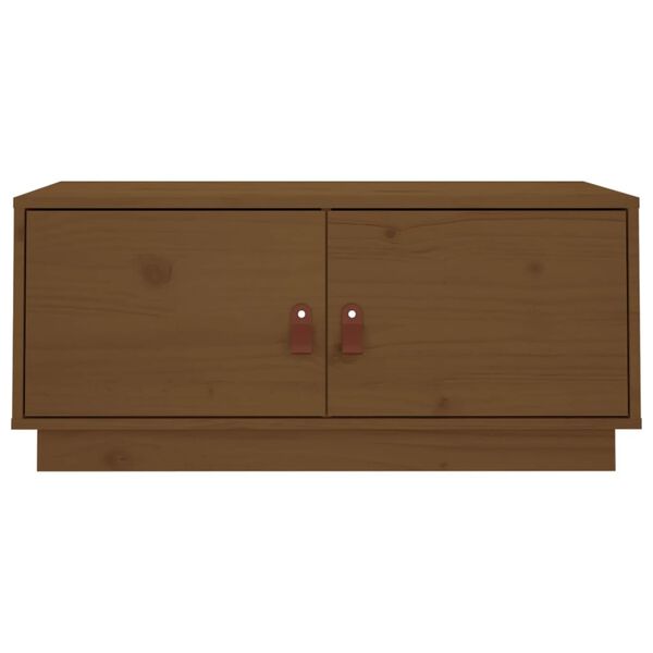 vidaXL Tavolino da Salotto ambra 80x50x35 cm in Legno Massello di Pino