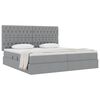 vidaXL Letto con contenitore e materasso Grigio chiaro 200 x 200 cm