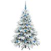 vidaXL Albero di Natale artificiale con 150 LED Bianco 150 cm PE e PVC
