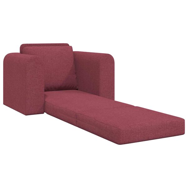 vidaXL Divano letto Rosso Vino 98 x 71 x 83 cm Tessuto