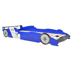 vidaXL Letto Bambini Auto da Corsa 90x200 cm Blu