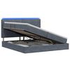 vidaXL Letto con contenitore LED e materasso Grigio Scuro 200 x 200 cm