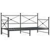 vidaXL Divano Letto Estraibile senza Materasso Nero 100x200 cm Acciaio