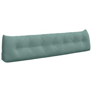 vidaXL Cuscino per Schiena Verde Mare 200 x 24 x 50 cm Velluto