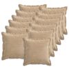 vidaXL Federa 12 pz HOUTEN Tortora 40 x 40 cm Tessuto Chenille
