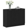 vidaXL Credenza Rovere Nero 90,5 x 30 x 70 cm Legno multistrato