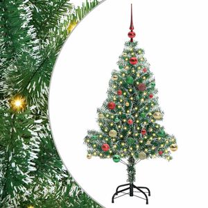 vidaXL Albero di Natale Artificiale Imbiancato con Luci LED 150 cm