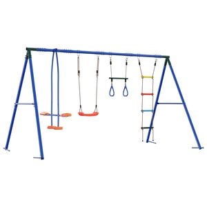 vidaXL Set di Altalene per Esterni Multicolore Acciaio e PE