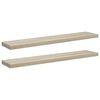 vidaXL Scaffali a Parete 2 pz Rovere 120x23,5x3,8 cm in MDF