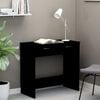 vidaXL Scrivania Nera 80x40x75 cm in Legno Multistrato
