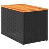 vidaXL Tavolini Giardino 2pz Neri 55x34x37cm Polyrattan Legno Massello