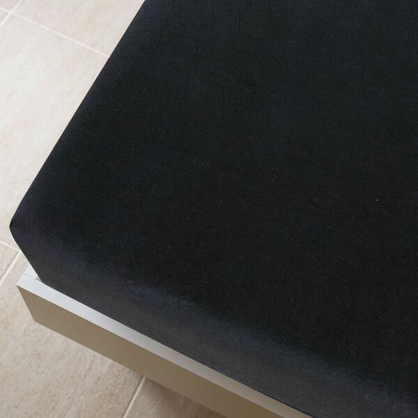 vidaXL Lenzuolo con Angoli Jersey Nero 140x200 cm Cotone