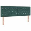 vidaXL Testiera Verde Scuro 144 cm Velluto