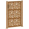 vidaXL Cancello da giardino 100x150 cm in acciaio corten con design a foglia