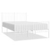 vidaXL Giroletto con Testiera e Pediera Metallo Bianco 120x200 cm
